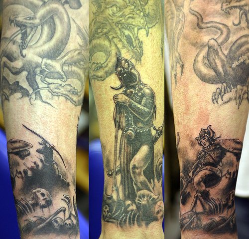 Often you can get a glimpse of how a tattoo may look on your arm after 