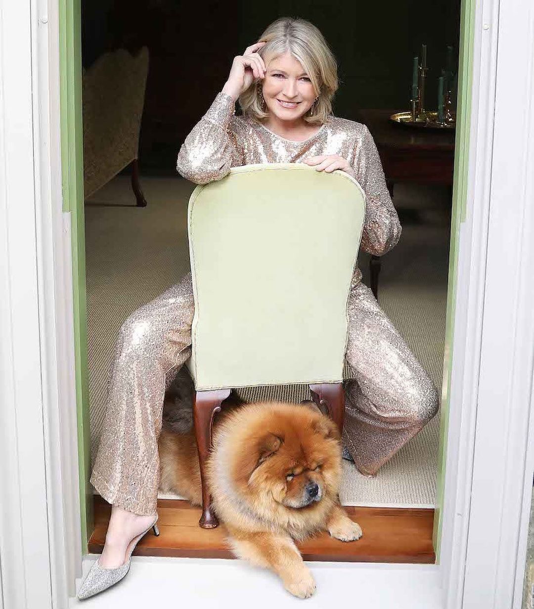 Martha Stewart and one of her Chow Chows