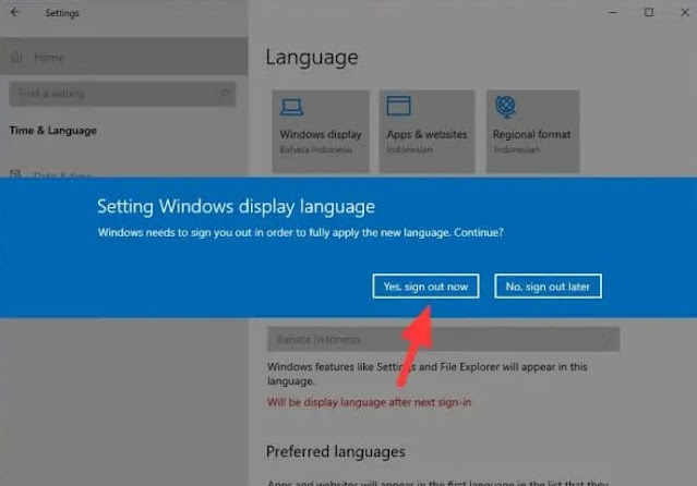 Cara Merubah Bahasa di Laptop Windows 10