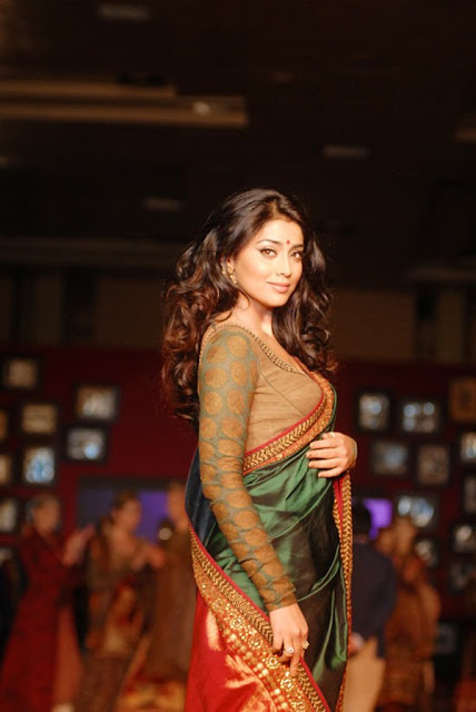 Shriya Saran In Traditional Saree On Ramp Pictures