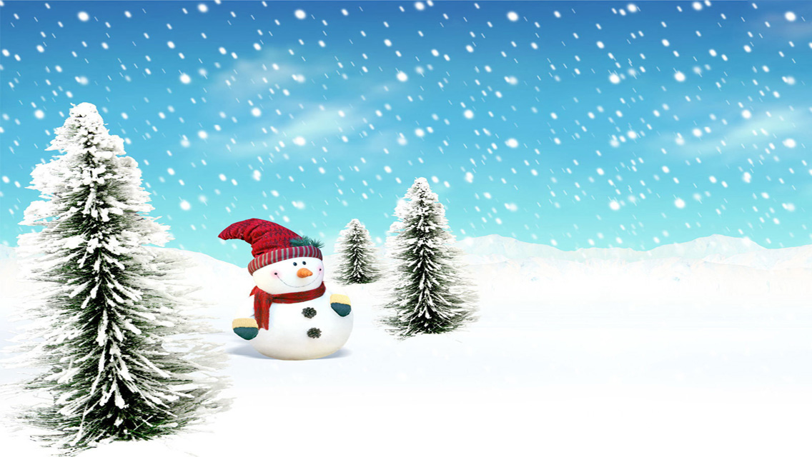 iPhone 5 Wallpaper Christmas Snowman
