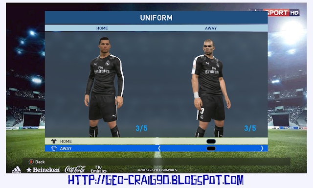 PES 2017 Real Madrid PUMA 2016/17