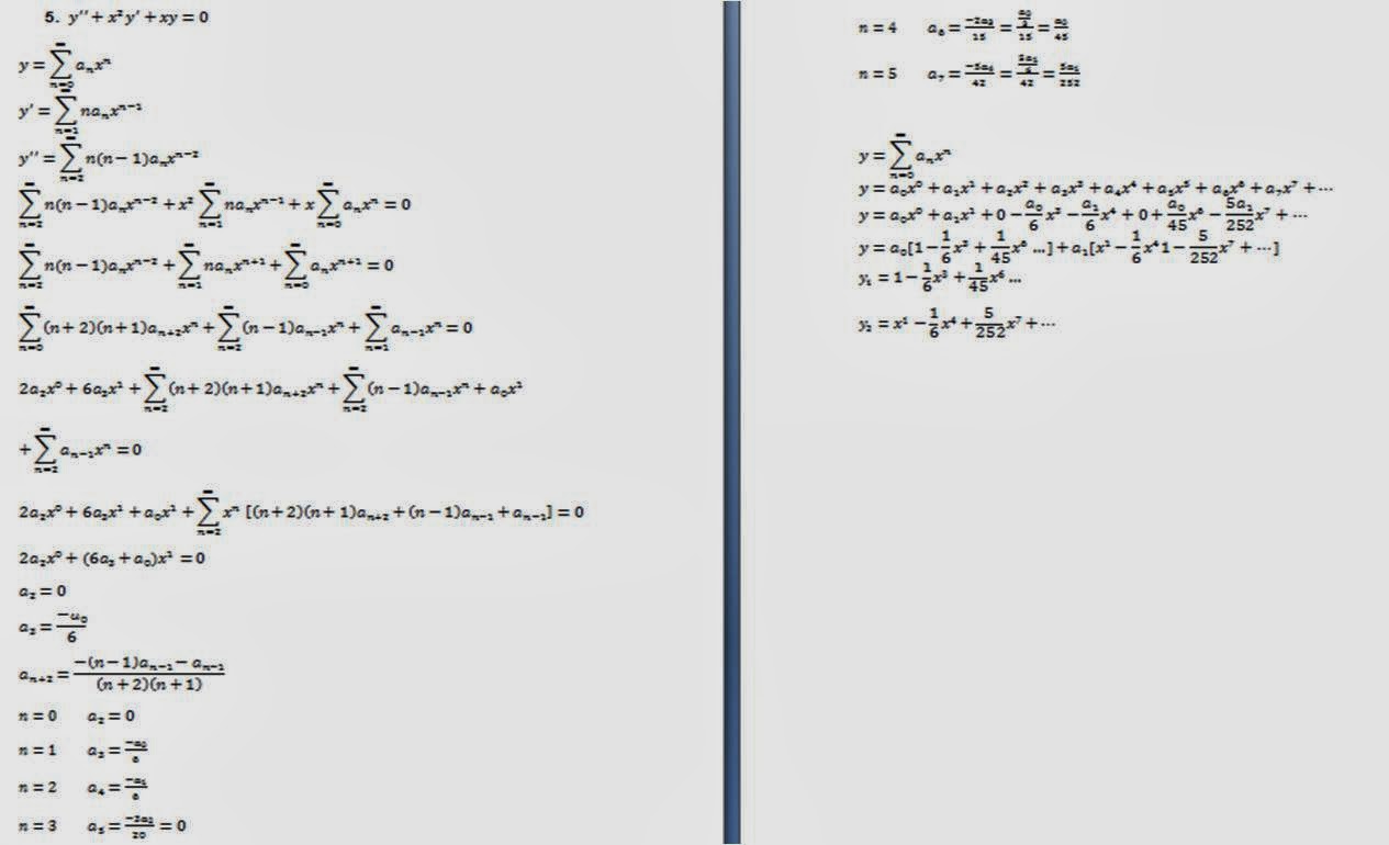 El Blog De Jair Beltran Ecuaciones Diferenciales Series De Potencia