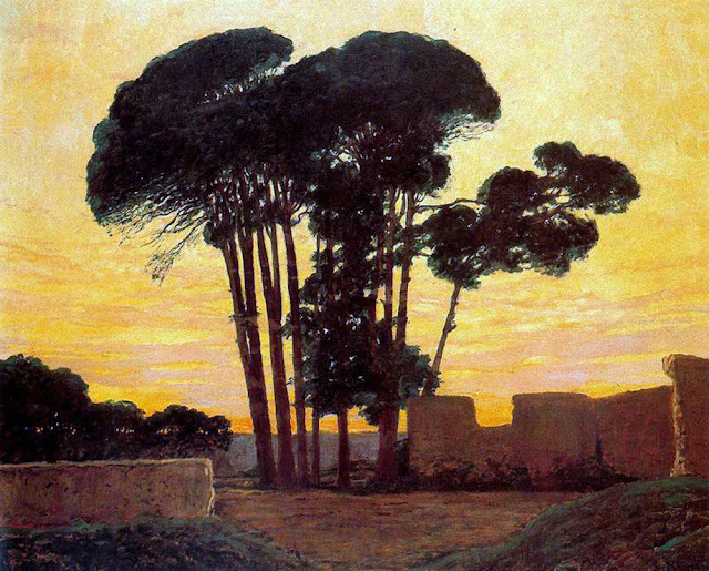 Paseo de pinos (Aranjuez), Santiago Rusiñol y Prats, Pintor español, Jardines y Parques, Paisajes de Santiago Rusiñol, Pintores Catalanes, Pintura española, Jardines de Aranjuez, Jardines de españa