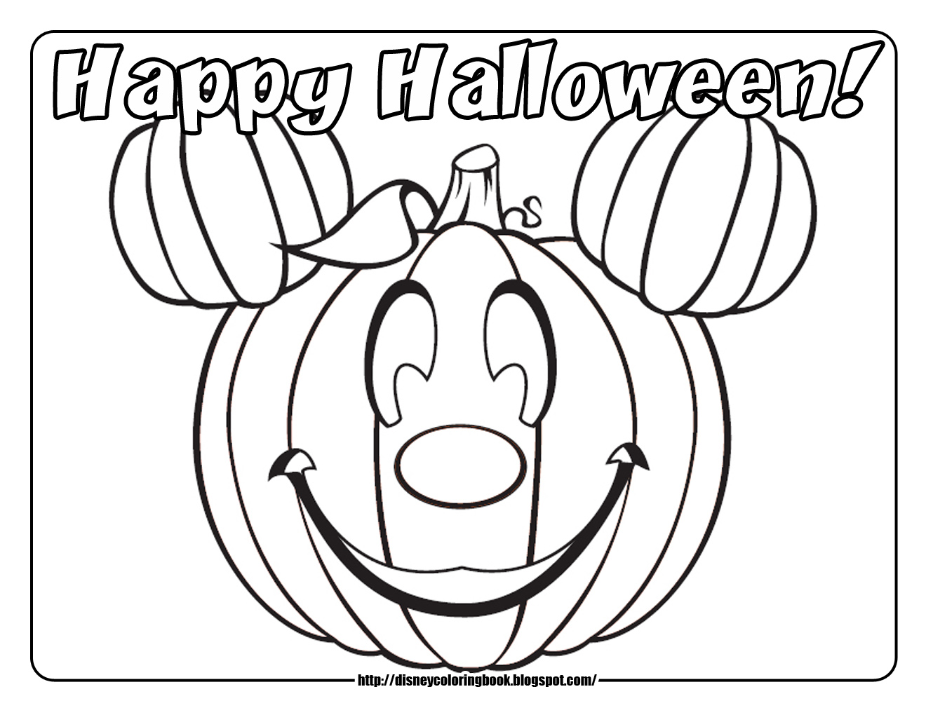 halloween coloring pages mickey pumpkin