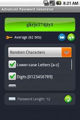 Download Advanced Password Generator v1.2 APK Full Version