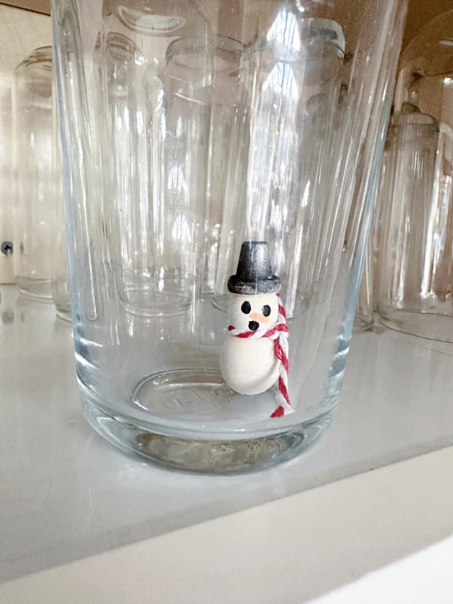 snowman in glass