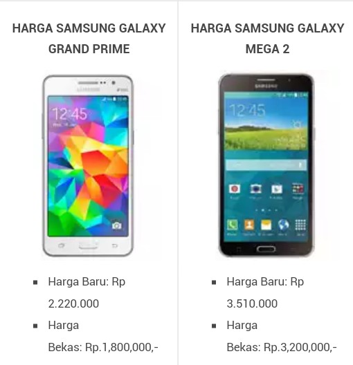 Diradja Ponsel: Harga Samsung Galaxy Terlengkap Dengan 