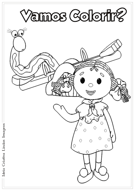 Andy Pandy desenho para colorir 