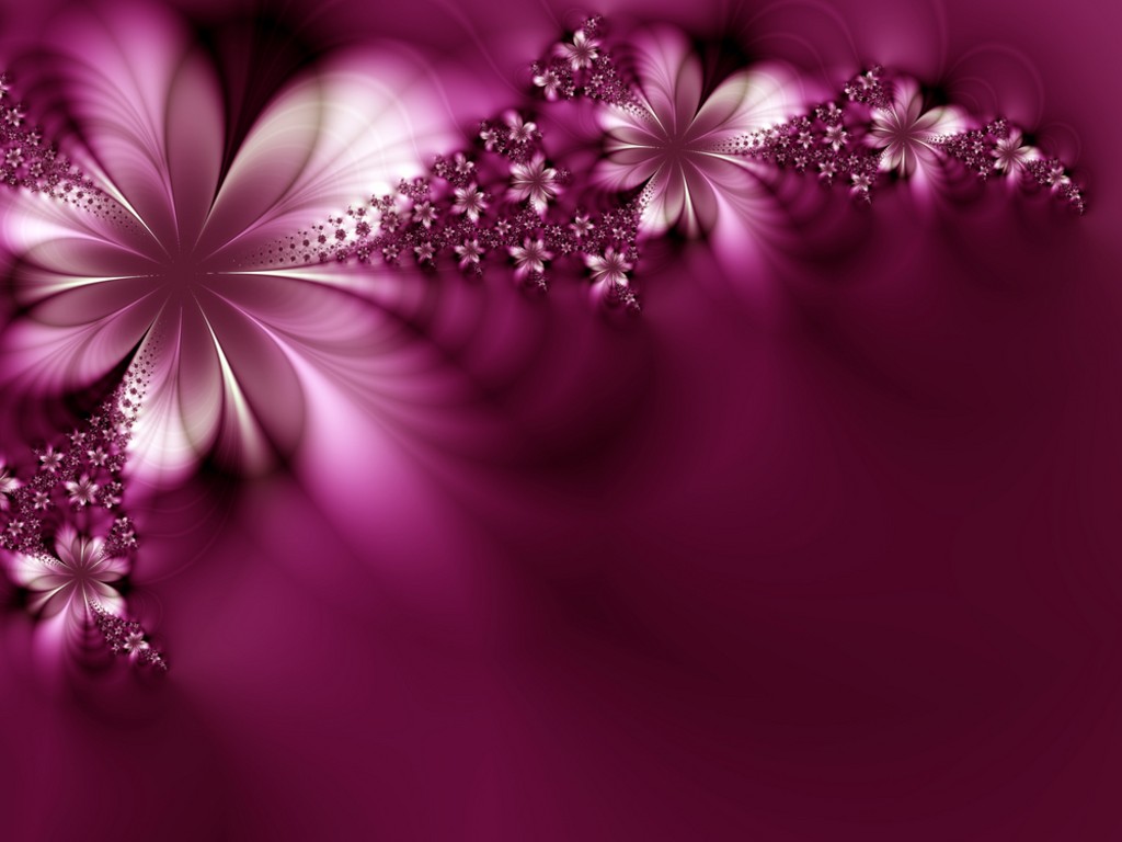 Abstract Purple Flowers