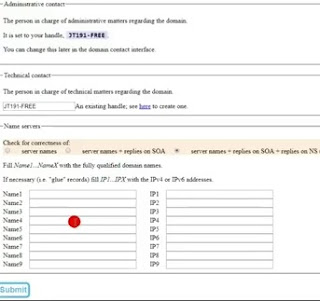 cara input ns server domain eu.org