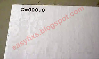 The printer will print D=000.0 in the upper left corner of the paper