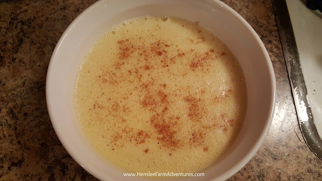 Quick Egg Custard  www.HensleeFarmAdventures.com