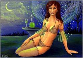 	HAED artwork by Bernadette Lusk	"	BL QS-1224 Absinthe by Moonlight-Lusk	