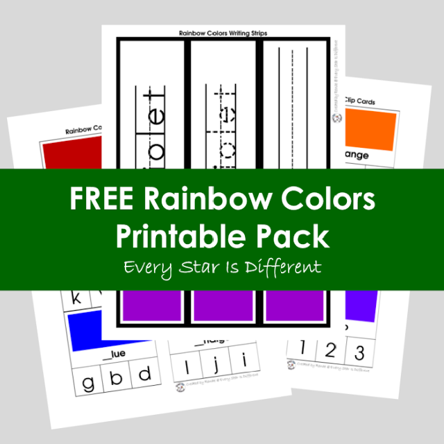 FREE Rainbow Colors Printable Pack