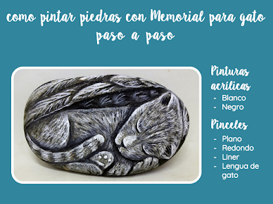 COMO PINTAR PIEDRAS CON MEMORIAL PARA GATO PASO A PASO