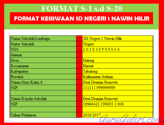  Aplikasi Kesiswaan berikut ini digunakan untuk pengolahan data pokok siswa kedalam bentuk Aplikasi Administrasi Kesiswaan Lengkap Format Excel