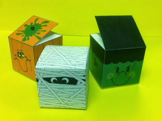 Monster Halloween Party Favor Printable Boxes