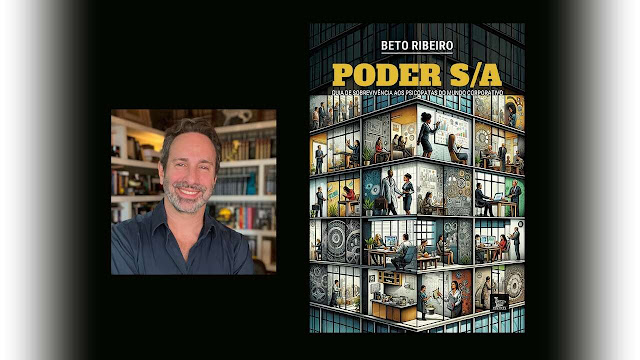 Autor Beto Ribeiro e capa do livro "Poder S/A".