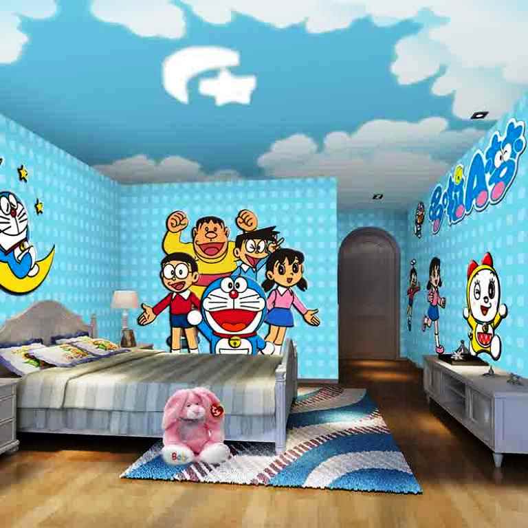 10 Gambar Wallpaper  Dinding  Kamar Tidur Anak Motif Doraemon 