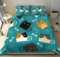 Ropa de cama de gatos