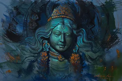 Godess painting Nishikant Palande