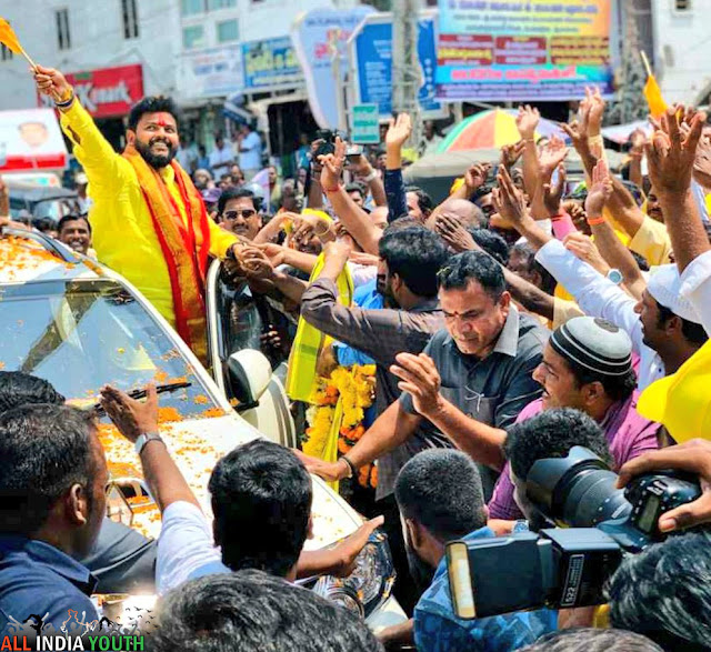 Ram Mohan Naidu in his car