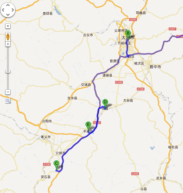 山西路線圖