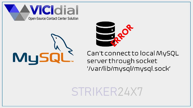 vicidial mysql connect ERROR