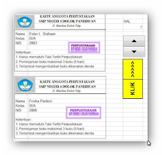 Aplikasi Cetak Kartu Anggota Perpustakaan Otomatis Format Excel 2016