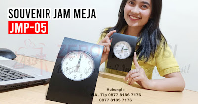 Jual Souvenir Jam Meja Analog JMP-05, Jam Meja custom logo, Merchandise jam meja logo