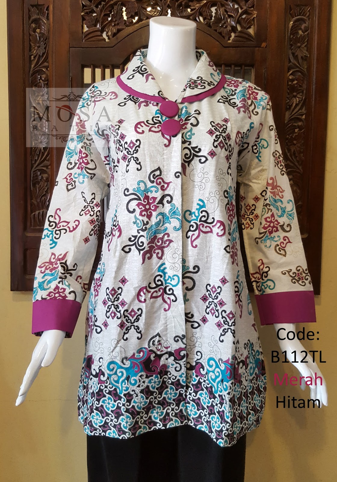  Model  Baju  Batik Wanita  Lengan Panjang Untuk Kerja  Batik 