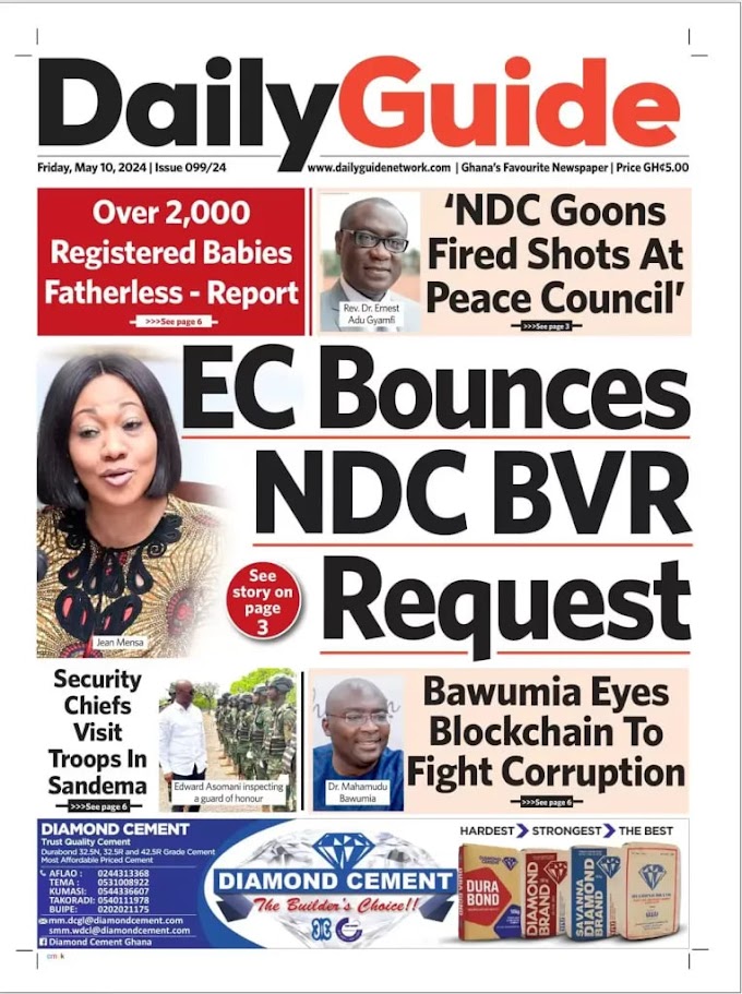 DAILY GUIDE NEWSPAPER FRONTPAGE