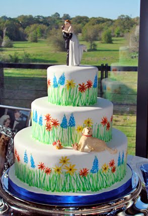 We initiated spring with this adorable wildflower wedding cake at the Lady 