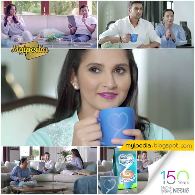 Sohaib Malik & Sania Mirza in Nestlé Everyday TVC 2016  