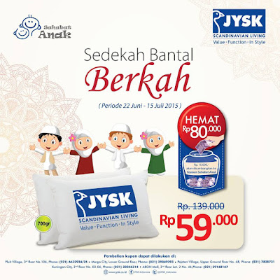 Sedekah Bantal Berkah JYSK Untuk Sahabat Anak