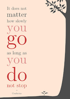 It does not matter how slowly you go so long as you do not stop - Confucius