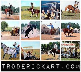 A Whole Lot of Bull Rodeo artwork by Boulder artist Tom Roderick