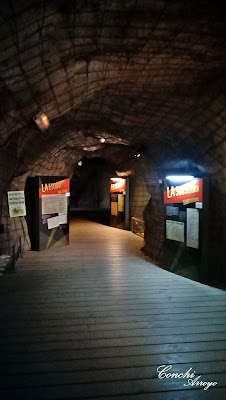 Pasillo de entrada al refugio más grande de Cartagena