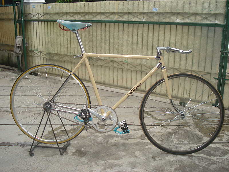 Gambar Sepeda Fixie Cream Cokelat:Modifikasi Sepeda Fixie