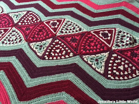 The Patons Wool DK Afghan Blanket completed