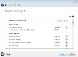 Download Microsoft Malware Prevention, to prevent problems with your