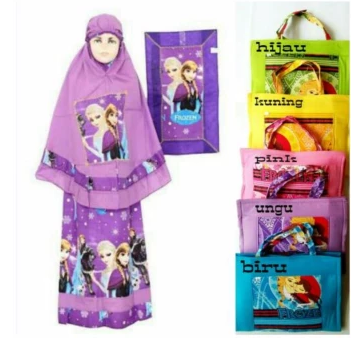 mukena katun anak frozen