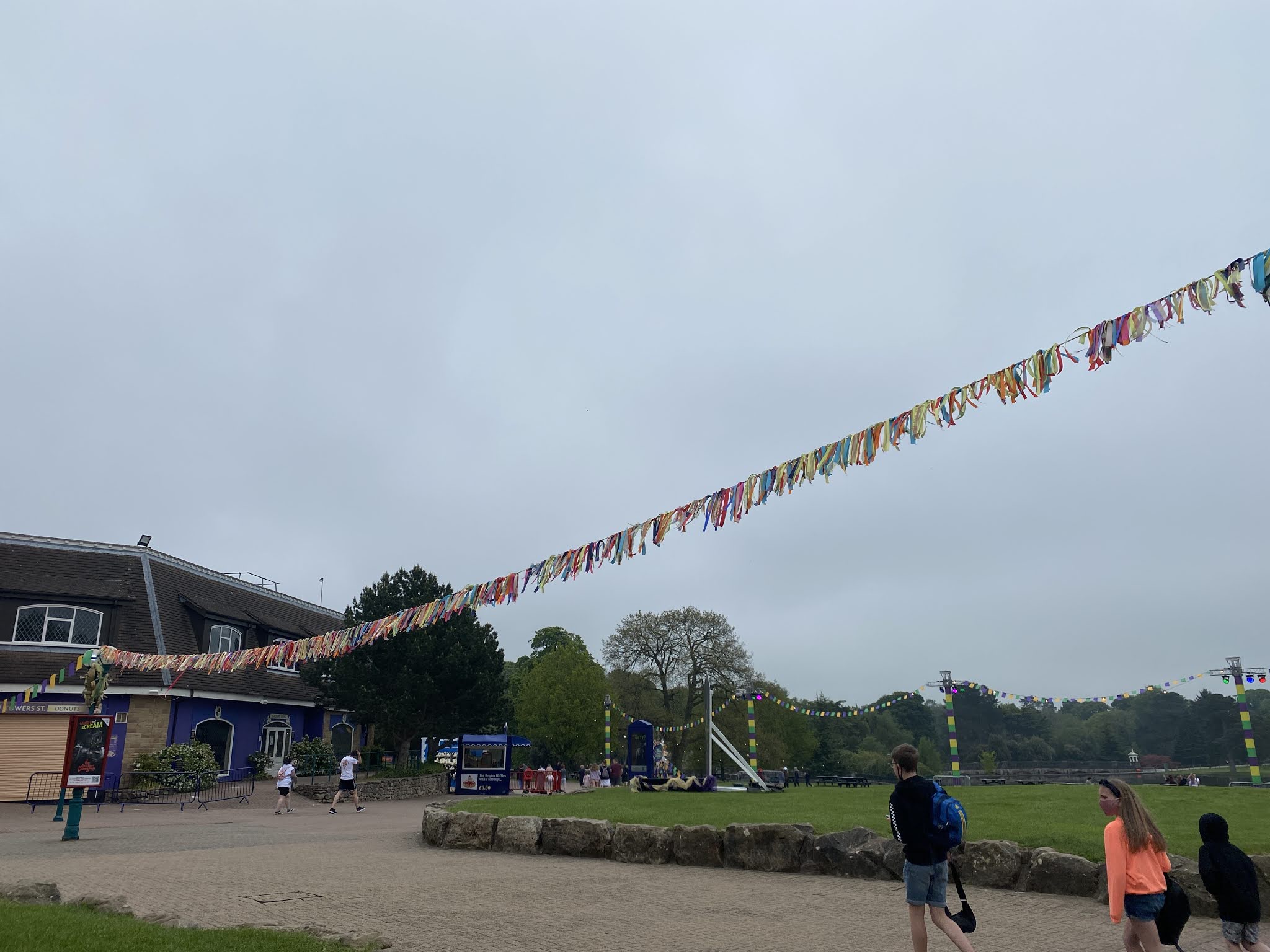 Mardi Gras sign at Alton Towers