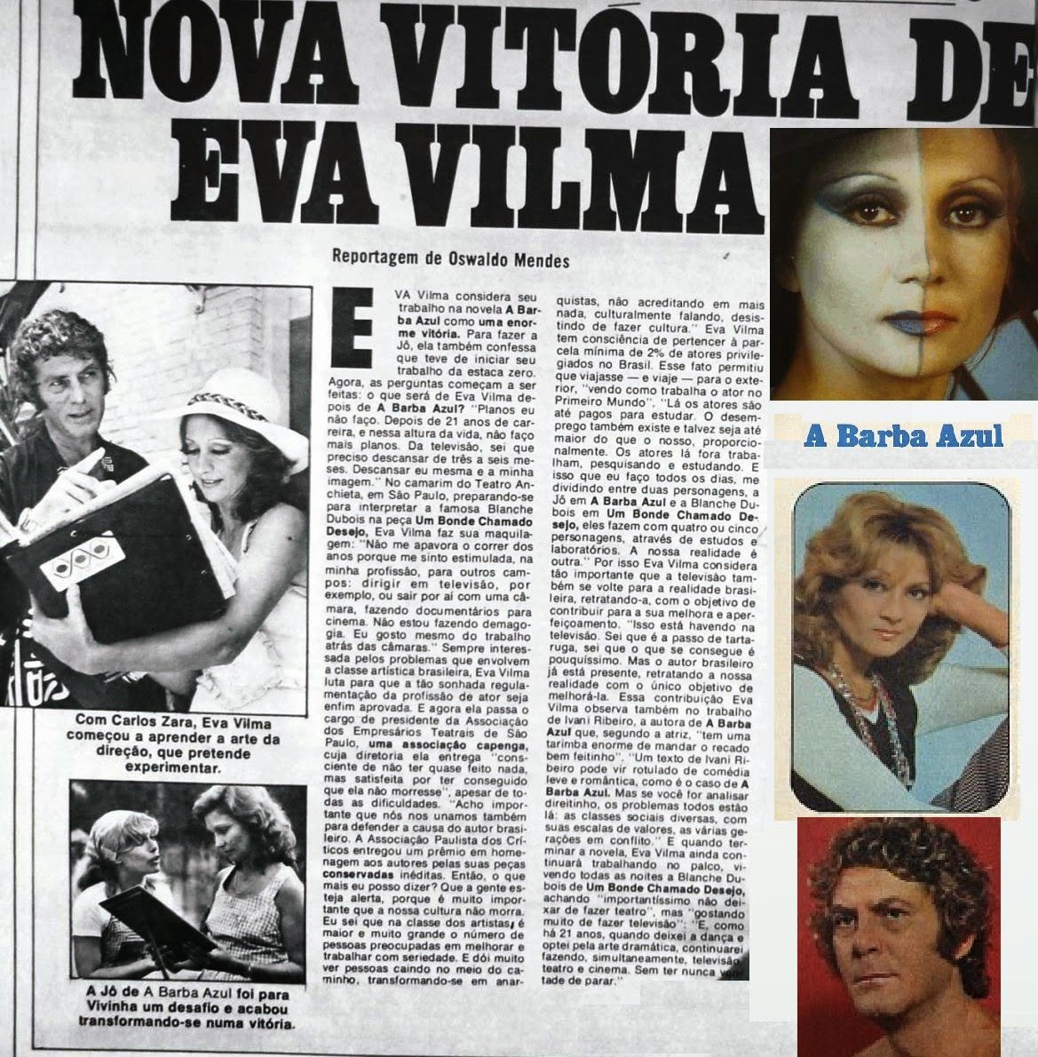 Resultado de imagem para REDE TUPI DE TELEVISAO-1974-A BARBA AZUL-NOVELA