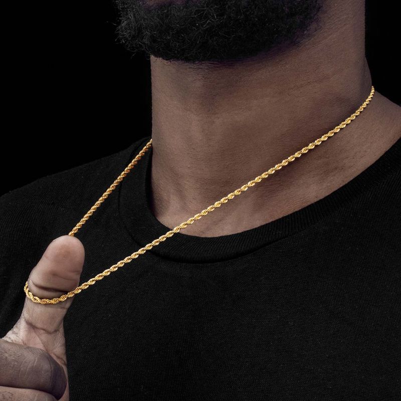 gold finish rope chain
