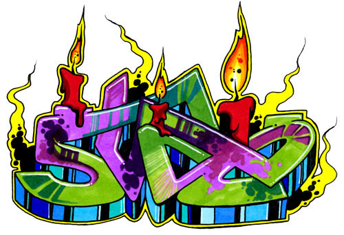 graffiti letters. MidGem - Colorful Graffiti Letters