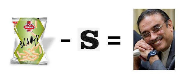 slanty - s = zardari