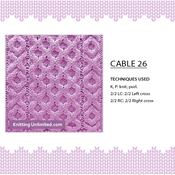 Cable 26, 44 stitches