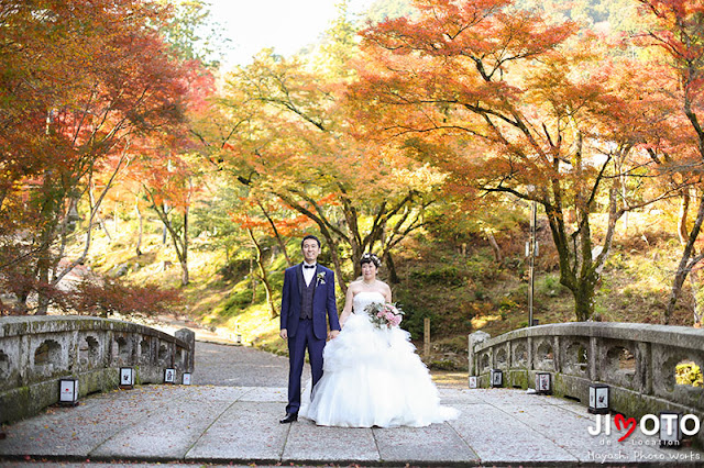 滋賀の紅葉で前撮り撮影